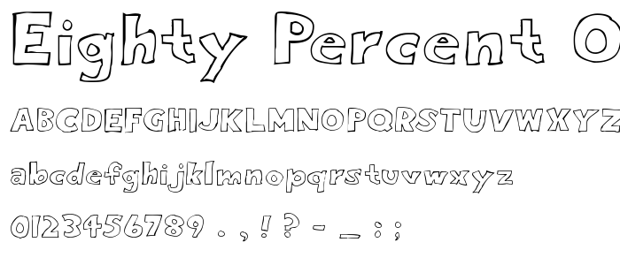 Eighty Percent Outline font